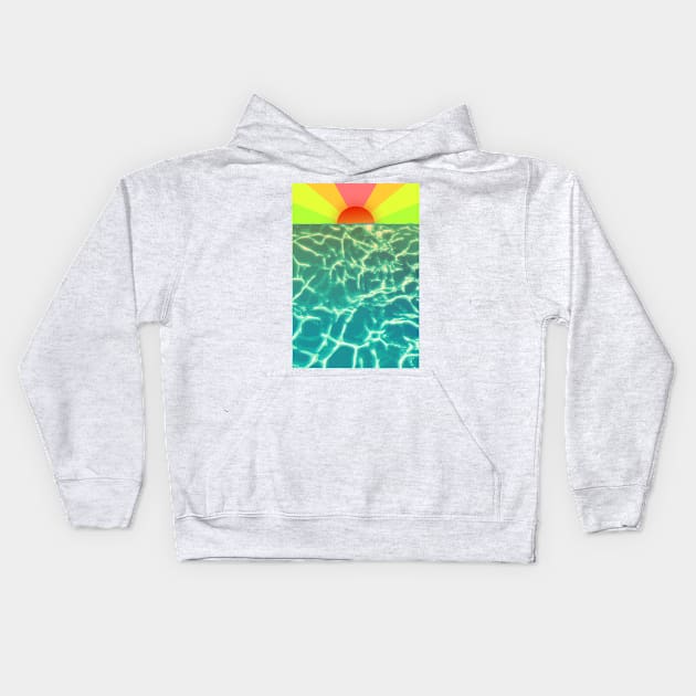 The sun and the sea - sun rise colors Kids Hoodie by Forrosa